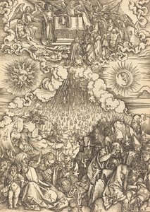 Åpningen av det femte og sjette segl, sannsynligvis ca. 14961498. av Albrecht Dürer