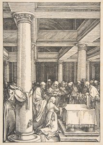 Presentasjonen i tempelet, fra Jomfruens liv, ca. 1505. av Albrecht Dürer