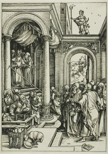 Presentasjonen av jomfruen i tempelet, fra Jomfruens liv av Albrecht Dürer