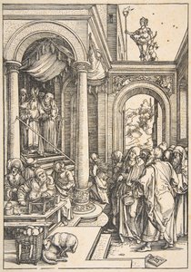 Presentasjonen av jomfruen i tempelet, fra The Life of the Virgin, ca. 1503. av Albrecht Dürer