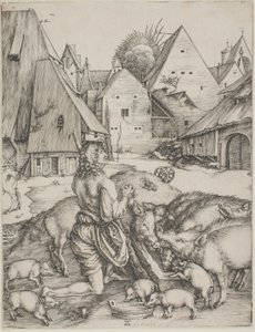 Den fortapte sønn blant svinene av Albrecht Dürer