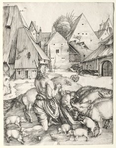 Den fortapte sønn, ca. 1496. av Albrecht Dürer