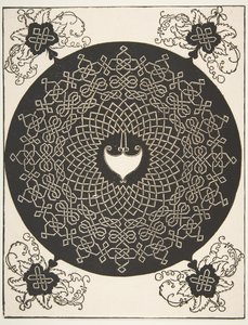 "Den andre knuten". Interlaced Roundel med et Amazon-skjold i midten, 1521 før. av Albrecht Dürer