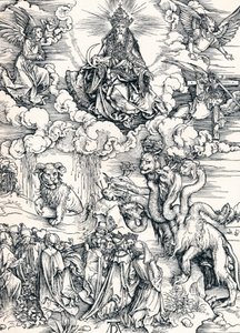 Det syvhodede udyret og udyret med lammehorn, 1498 1906. av Albrecht Dürer