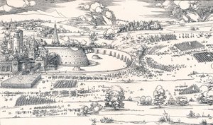 Beleiringen av en festning I, 1527 1906 av Albrecht Dürer