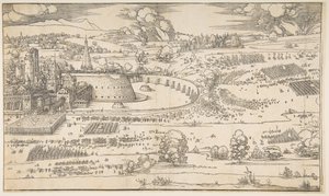 Beleiringen av en festning.n.d. av Albrecht Dürer