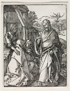 Den lille lidenskapen: Kristus tar avskjed med jomfruen. av Albrecht Dürer
