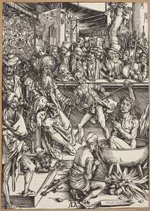 Torturen av St. Johannes evangelisten av Albrecht Dürer
