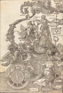 The Triumphal Chariot of Maximilian I (The Great Triumphal Car) [plate 1 av 8] av Albrecht Dürer