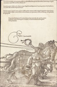 The Triumphal Chariot of Maximilian I (The Great Triumphal Car) [plate 3 av 8] av Albrecht Dürer