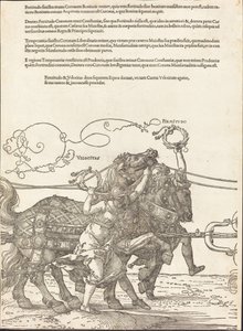 The Triumphal Chariot of Maximilian I (The Great Triumphal Car) [plate 5 av 8] av Albrecht Dürer