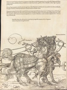 The Triumphal Chariot of Maximilian I (The Great Triumphal Car) [plate 7 av 8] av Albrecht Dürer