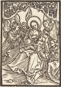Jomfruen som ammer Kristusbarnet med fire engler av Albrecht Dürer