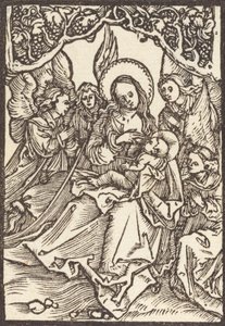 Jomfruen som ammer Kristusbarnet med fire engler, ca. 1500. av Albrecht Dürer