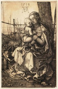 Jomfruen og barnet sittende ved et tre av Albrecht Dürer
