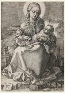 Jomfruen og barnet i swaddled klær av Albrecht Dürer