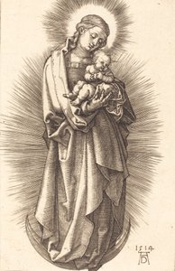 Jomfruen og barnet på en halvmåne med et diadem, 1514. av Albrecht Dürer