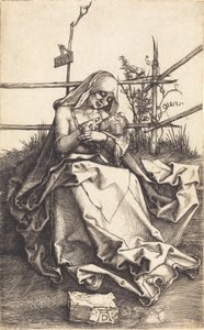 Jomfruen og barnet på en gresskledd benk, 1503. av Albrecht Dürer