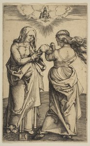 Jomfruen og barnet med spedbarnet Kristus og Saint Anne, ca. 1500. av Albrecht Dürer
