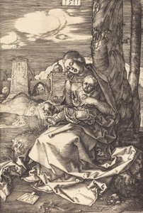 Jomfruen og barnet med pæren, 1511. av Albrecht Dürer