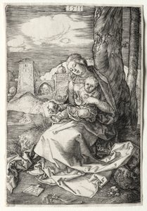 Jomfruen og barnet med pæren, 1511. av Albrecht Dürer