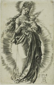 Jomfruen på halvmånen med en krone av stjerner av Albrecht Dürer