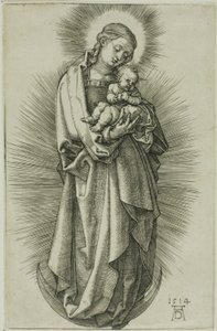 Jomfruen på halvmånen med et diadem av Albrecht Dürer