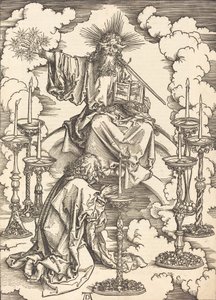 Visjonen om de syv lysestaker, sannsynligvis ca. 14961498. av Albrecht Dürer