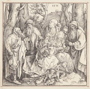 Det hellige slektskapet med engler av Albrecht Dürer