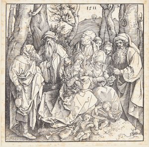 Det hellige slektskapet med engler av Albrecht Dürer