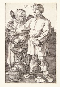 Bonden og hans kone på markedet av Albrecht Dürer