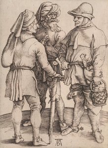 Tre bønder i samtale, 1497-1498. av Albrecht Dürer