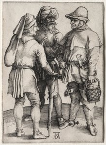 Tre bønder i samtale, ca. 1497. av Albrecht Dürer