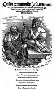 Tittelside til serien The Great Passion, 1510, 1936 av Albrecht Dürer