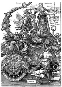 Triumfavkastning av Maximilian I, 1512-1522, 1936 av Albrecht Dürer