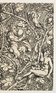 To design for billedvev med satyrfamilie av Albrecht Dürer