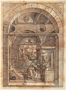 Marias forlovelse, side 7 i serien «Marias liv» av Albrecht Dürer