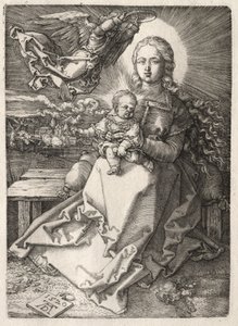 Jomfru kronet av en engel, 1520. av Albrecht Dürer