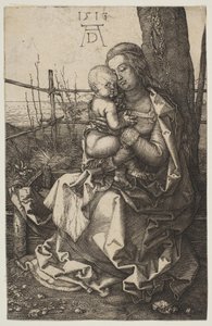 Jomfru og barn sitter ved et tre, 1513. av Albrecht Dürer