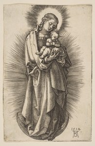 Jomfru og barn på halvmånen med et diadem, 1514. av Albrecht Dürer