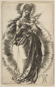 Jomfru på en halvmåne med en stjernekrone, 1508. av Albrecht Dürer