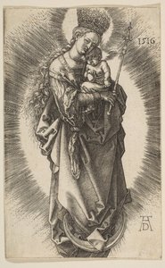Jomfru på halvmånen med septer og stjernekrone, 1516. av Albrecht Dürer