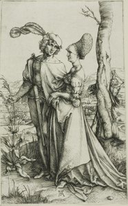 Ungt par truet av døden (The Promenade) av Albrecht Dürer