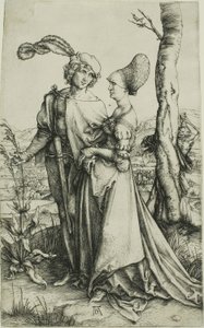 Ungt par truet av døden (The Promenade) av Albrecht Dürer