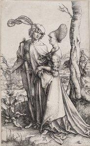 Ungt par truet av døden Promenade av Albrecht Dürer