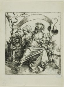 Ung kvinne angrepet av døden (The Ravisher) av Albrecht Dürer