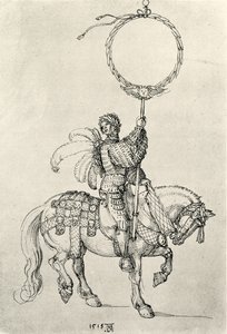 Ung rytter som kranseholder av Albrecht Dürer