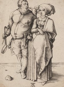 A Cook and His Wife, ca. 1496 (gravering) av Albrecht Dürer
