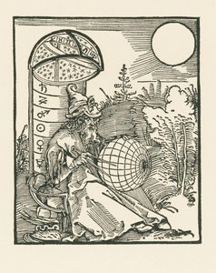 Sittende astronom som holder en globus av Albrecht Dürer or Duerer