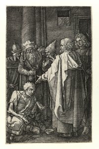 St. Peter og St. Johannes helbreder de krøplingene ved tempelporten av Albrecht Dürer